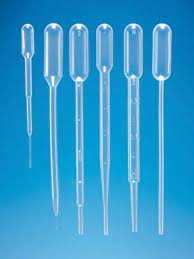 Pipeta de Pasteur, PE-LD, volumen nominal: 3ml. Volumen de succión con pera: 6,2ml. Pack x 500 unid. Brand